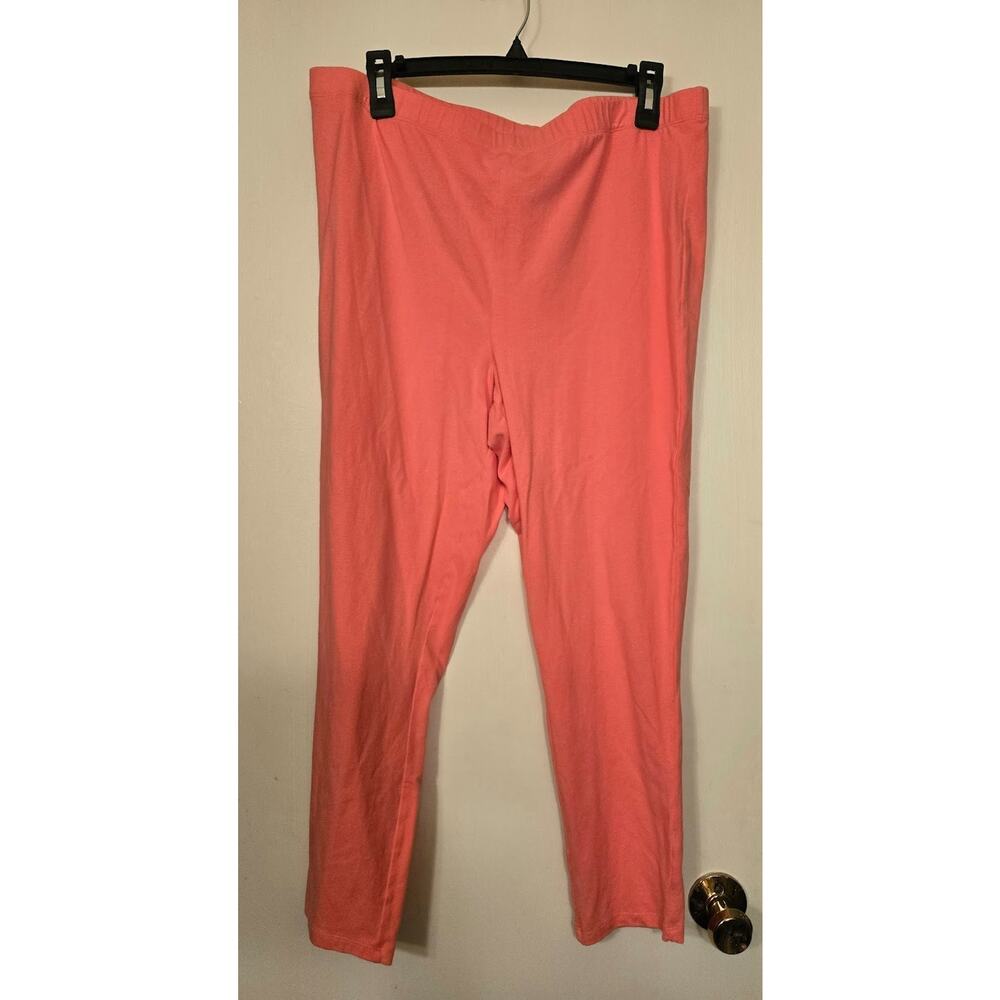 Ambrielle Sleepwear Coral Pink Orange Sleep Pajama Lounge Pants - Size XL